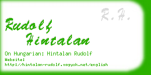 rudolf hintalan business card